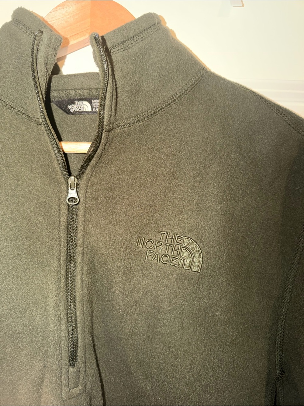 The North Face Olive Green Half-Zip Fleece Pullover
